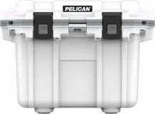 Durable Pelican ProGear Elite 30 quart cooler with extreme ice retention.