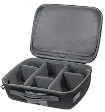 Shell brand lightweight and portable Audio-Video case.