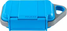 a blue and gray pelican go g10 case laying closed